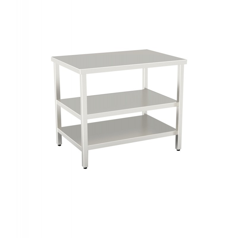 Tavolo 700X700 con N.2 ripiani inferiori