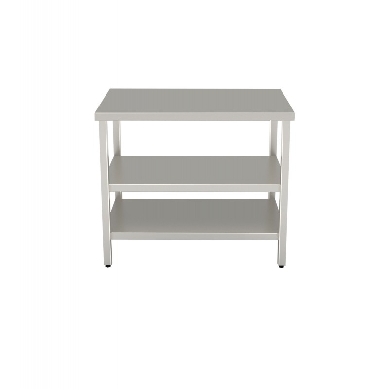 Tavolo 700X700 con N.2 ripiani inferiori
